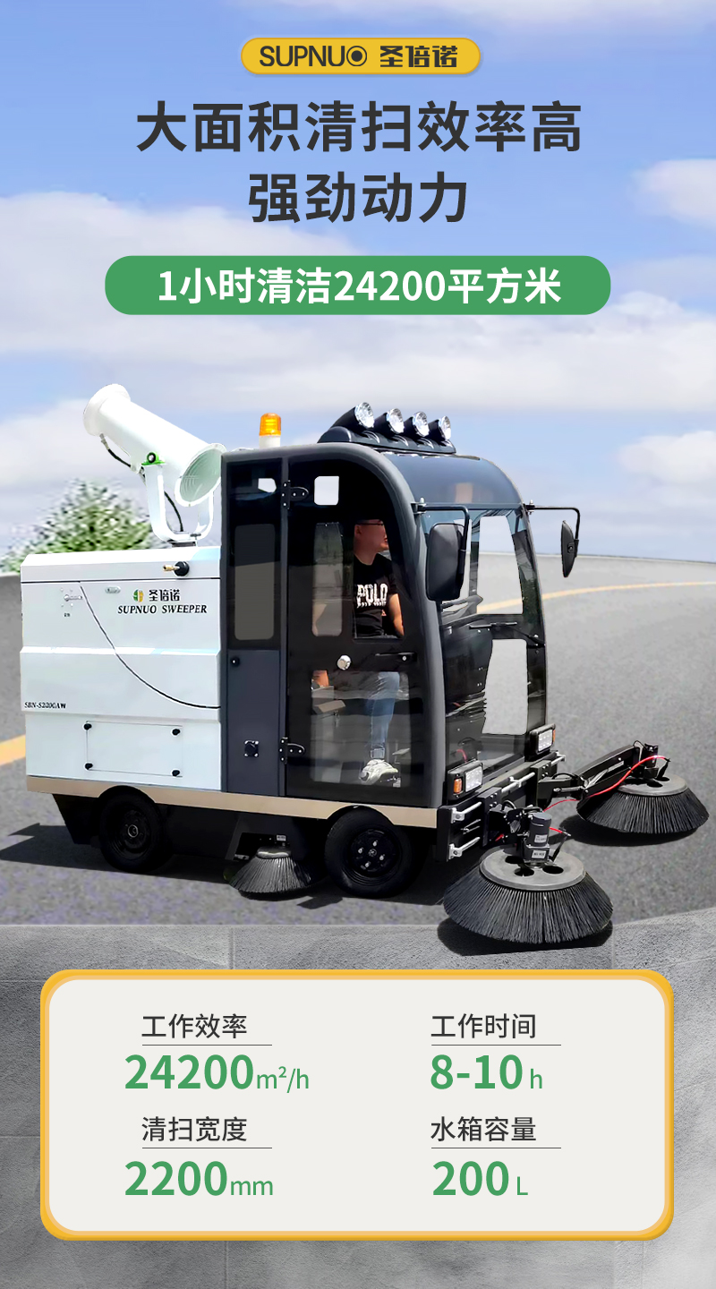 圣倍諾S2200AW全封閉小四輪駕駛式霧炮高壓沖洗電動掃地車詳情_03 圣倍諾S2200AW全封閉小四輪駕駛式霧炮高壓沖洗電動掃地車詳情_03